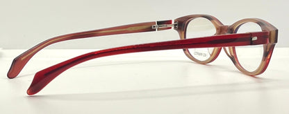 Kio Yamato Kp-126U 49Mm Red Oval Eyeglasses-New|Unworn-Japan Handmade