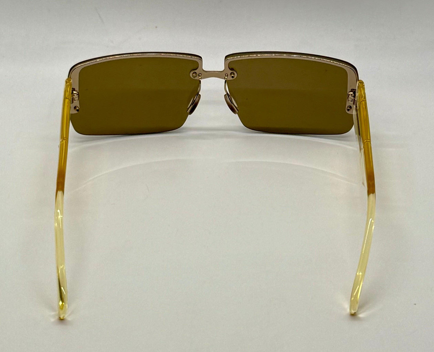 Prada Spr58B Rimless Vintage Shield Sunglasses Deadstock|Unworn-Italy