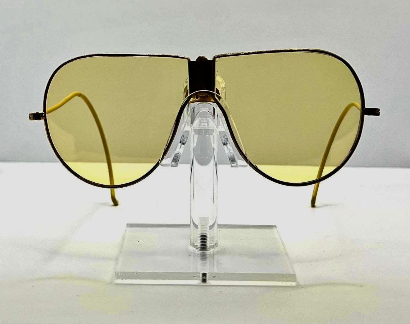 Korean War-Era Folding Aviator Military Glasses – Original Yellow Glass Lenses
