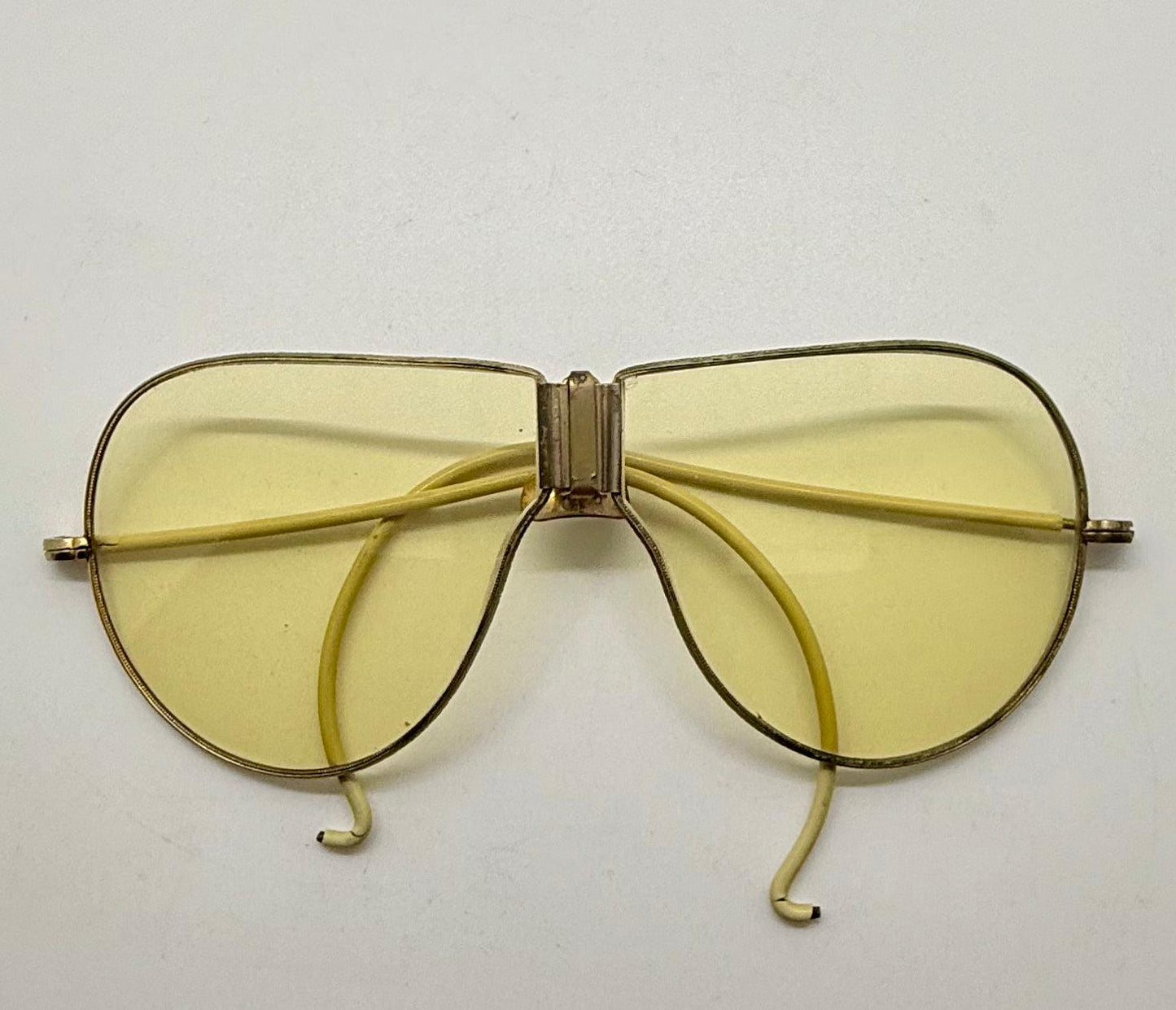 Korean War-Era Folding Aviator Military Glasses – Original Yellow Glass Lenses