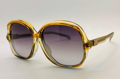 Vintage Emilio Pucci Sunglasses-Amber Gold Gradient Grey Lenses-Nos|Unworn