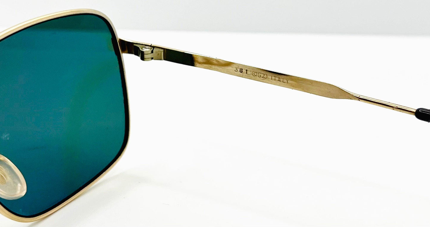 Gehami 381 G2 Vintage Gold Sunglasses-Original Lenses-Deadstock Italy