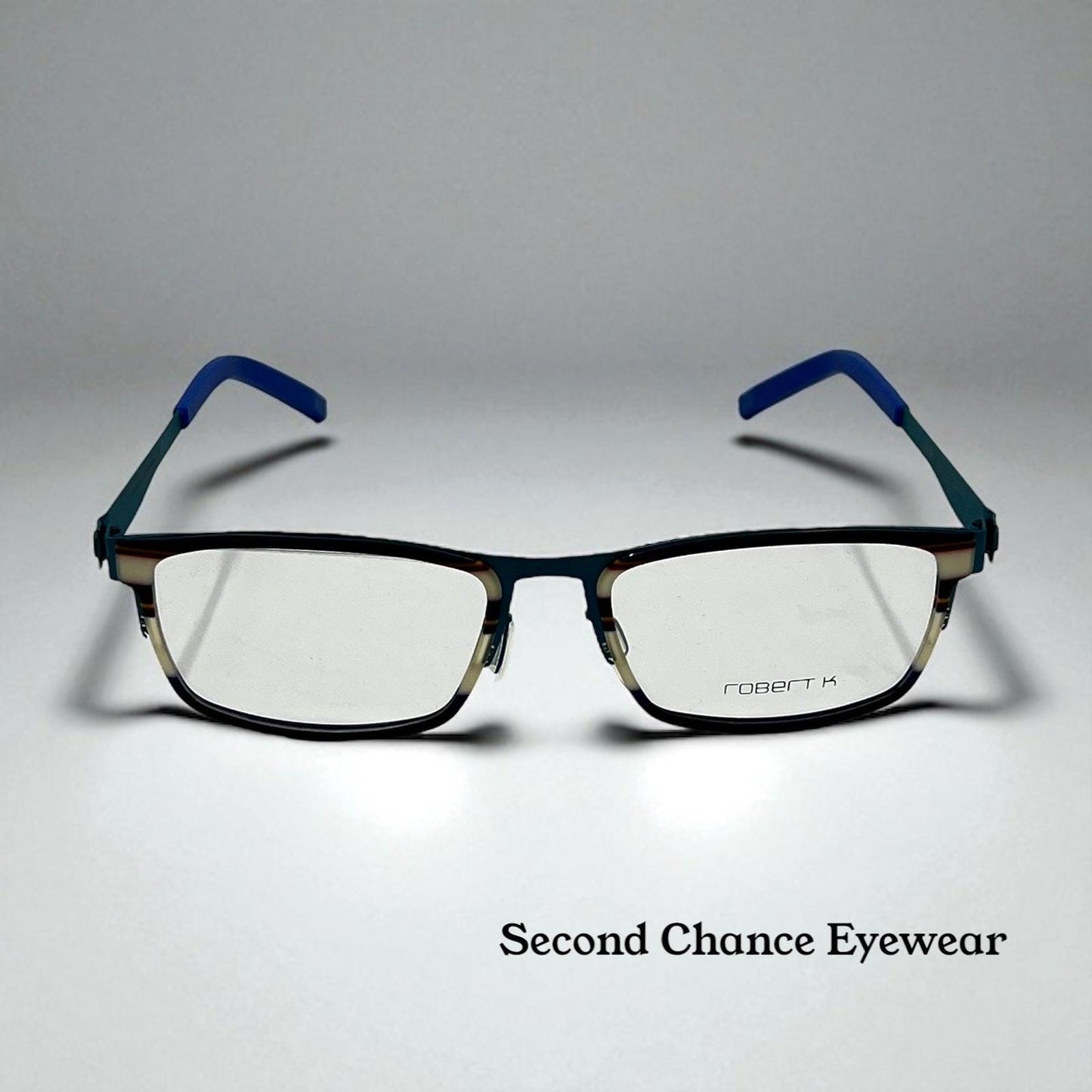 Robert K Eye Society Pepe 55-18-145 Blue Optical Frame Made in Germany