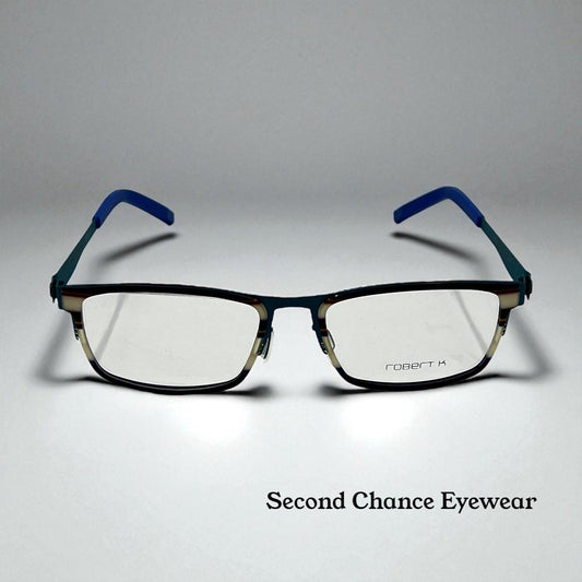 Robert K Eye Society Pepe 55-18-145 Blue Optical Frame Made in Germany