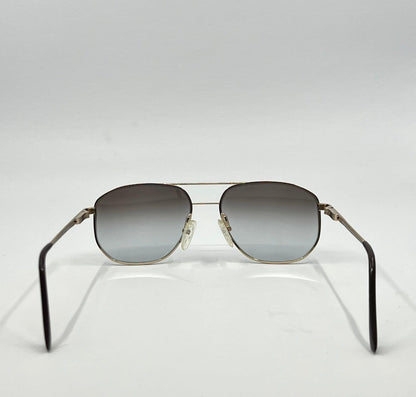 Studio 123-R-Flex Gold Vintage Aviator Sunglasses w|New Grey Gradient Custom Lenses-Deadstock