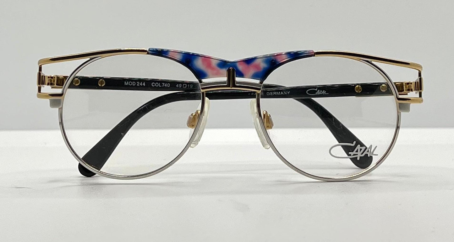 Cazal Mod 244 Col 740-Vintage Eyeglasses– Deadstock|Unworn–49Mm-Made In Germany