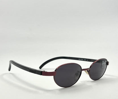 D&G 2033|330 Vintage Y2K Deadstock Sunglasses Red Black Oval Made in Italy