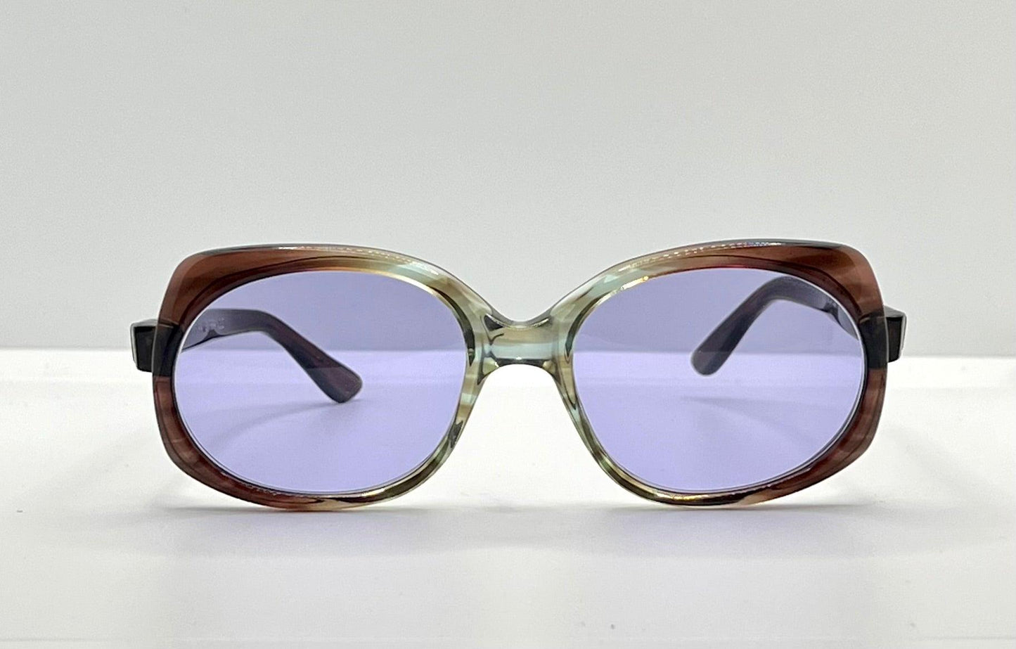 Artoptic Ines 52-20 – Vintage French Butterfly Sunglasses W|New, Custom Violet Lenses-Deadstock