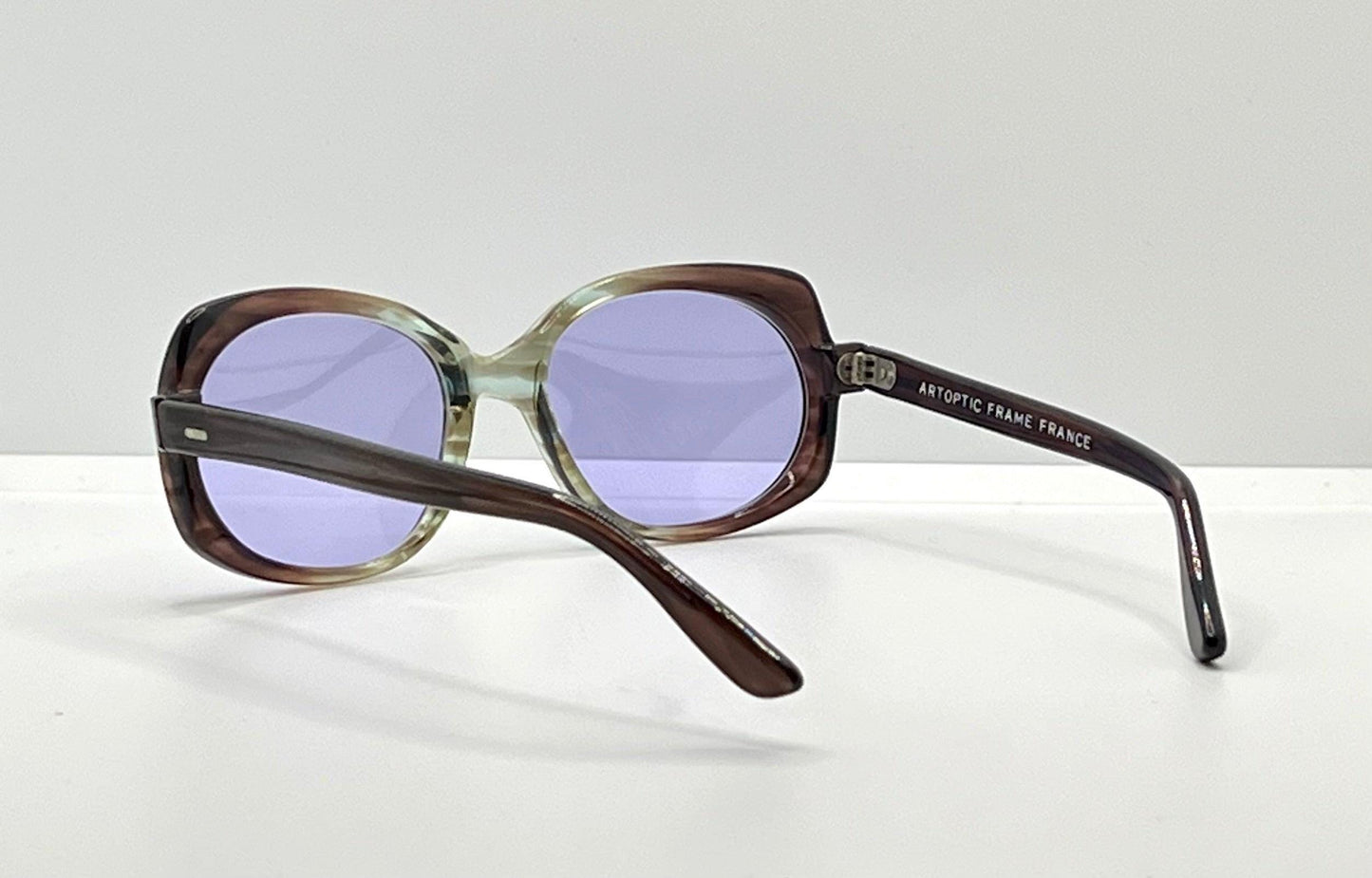 Artoptic Ines 52-20 – Vintage French Butterfly Sunglasses W|New, Custom Violet Lenses-Deadstock