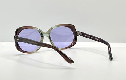 Artoptic Ines 52-20 – Vintage French Butterfly Sunglasses W|New, Custom Violet Lenses-Deadstock
