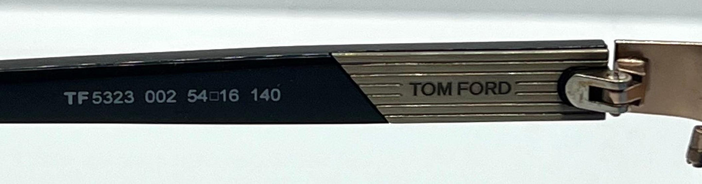 Tom Ford Tf5323 002 Black|Gold Sunglasses W|New Blue Custom Lenses-New|Unworn-Full Kit