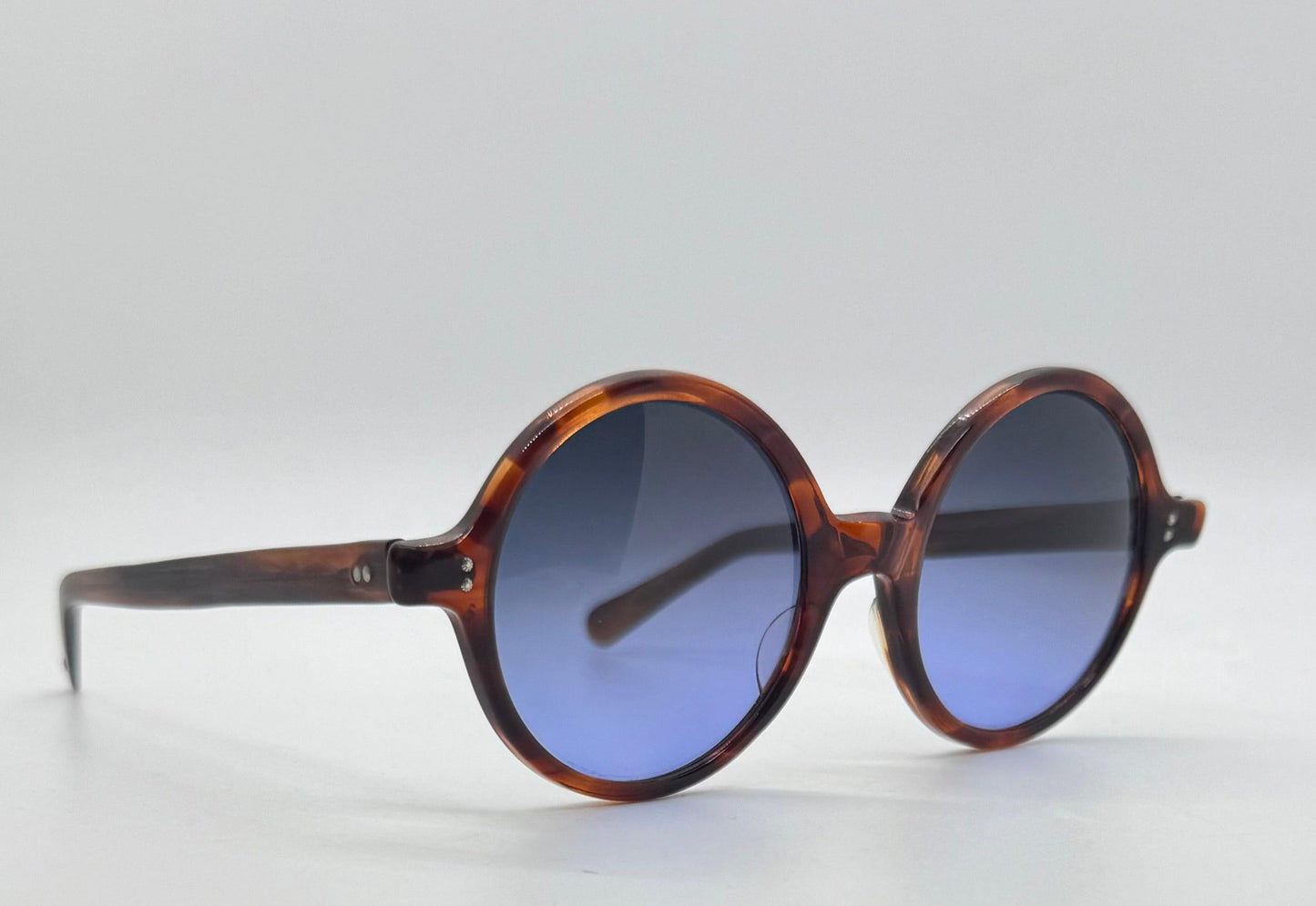 Sro U.S.A. Vintage 5 Tortoise Round Frames W| Custom Blue Gradient Berko’S Designs Lenses