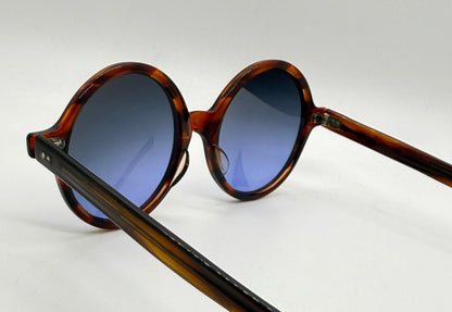 Sro U.S.A. Vintage 5 Tortoise Round Frames W| Custom Blue Gradient Berko’S Designs Lenses