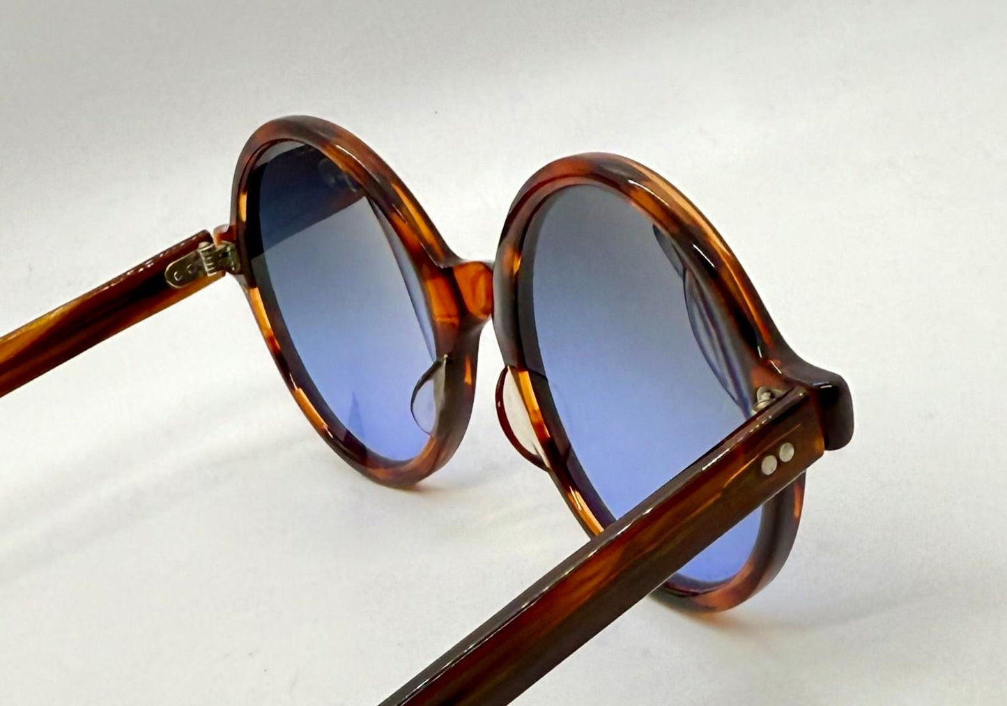 Sro U.S.A. Vintage 5 Tortoise Round Frames W| Custom Blue Gradient Berko’S Designs Lenses