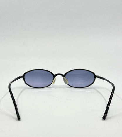 Versus by Versace Titanium Oval Sunglasses w|New Blue Tinted Custom Lenses|47-18mm