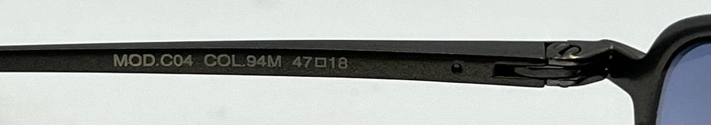 Versus by Versace Titanium Oval Sunglasses w|New Blue Tinted Custom Lenses|47-18mm