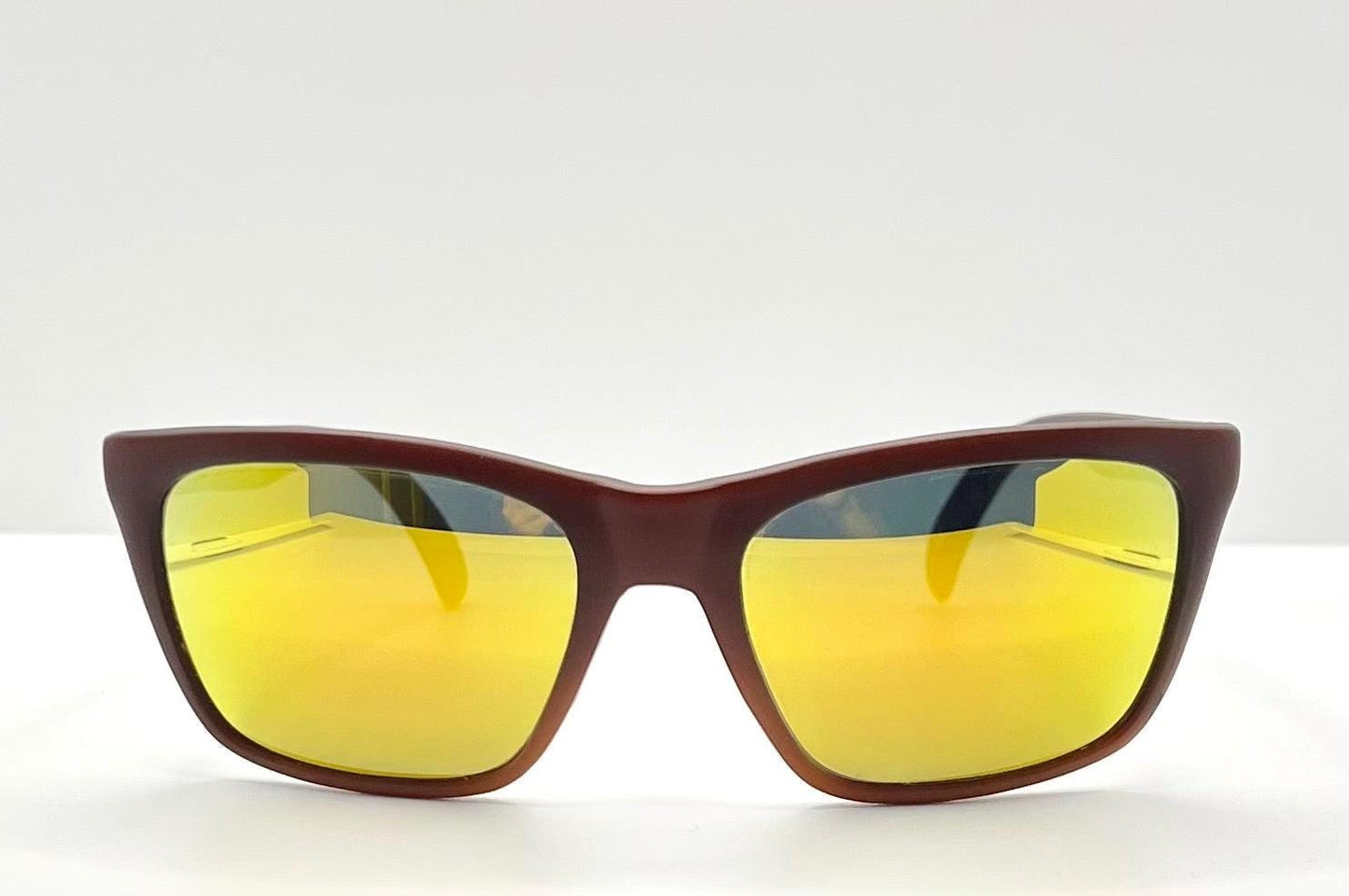 Mira M45 Vintage Sunglasses – Matte Red Frame W| Yellow Mirror Lenses – Nos