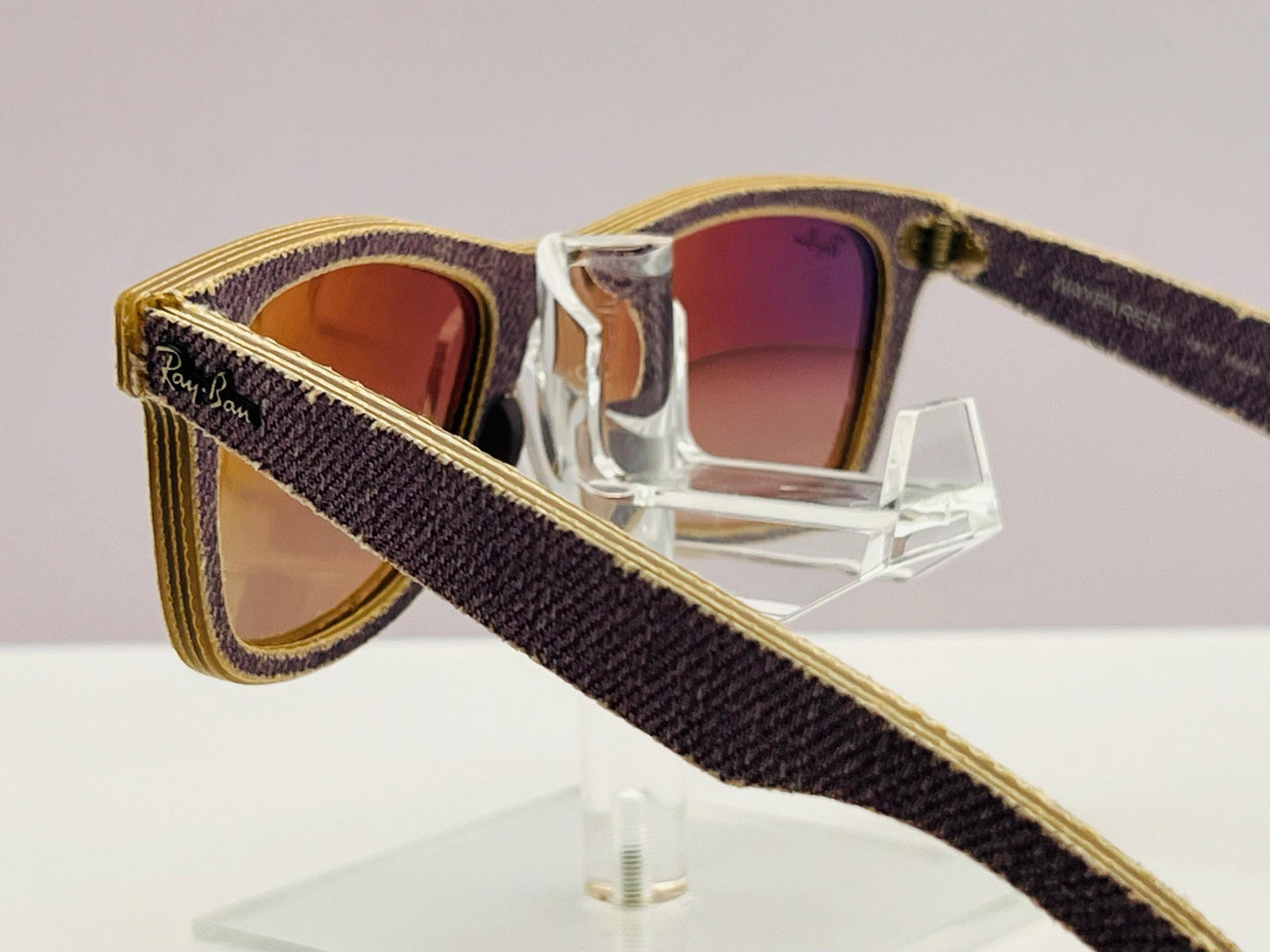 Ray-Ban Original-Wayfarer Denim (Purple Denim) Rb2140 (1167|55) 50Mm Brand New