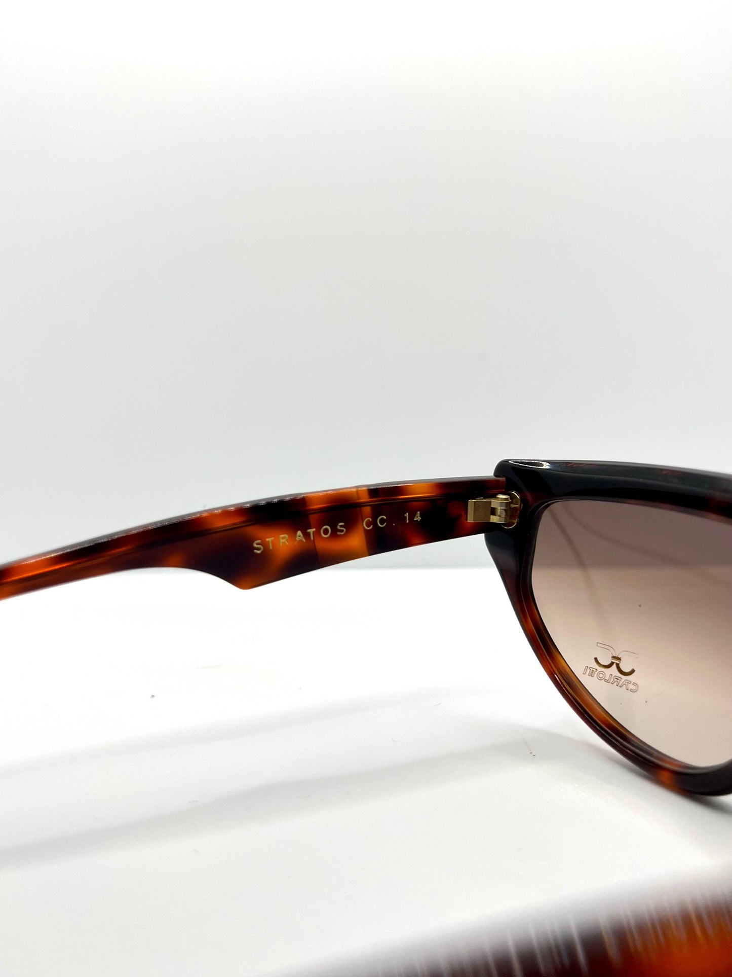 Claudia Carlotti Stratos Cc14 Vintage Sunglasses-Snakeskin Brow-Rare Deadstock Find
