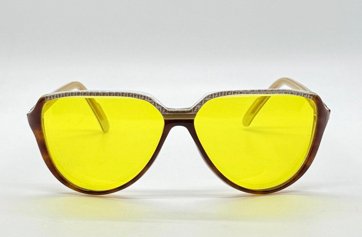 Fendi By Lozza Fv48 Vintage Sunglasses W|New, Custom Yellow Day|Night Tint Lenses