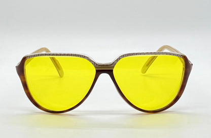 Fendi By Lozza Fv48 Vintage Sunglasses W|New, Custom Yellow Day|Night Tint Lenses