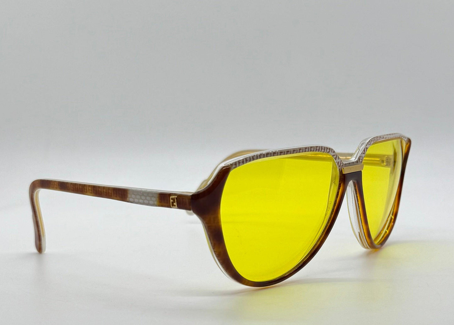 Fendi By Lozza Fv48 Vintage Sunglasses W|New, Custom Yellow Day|Night Tint Lenses