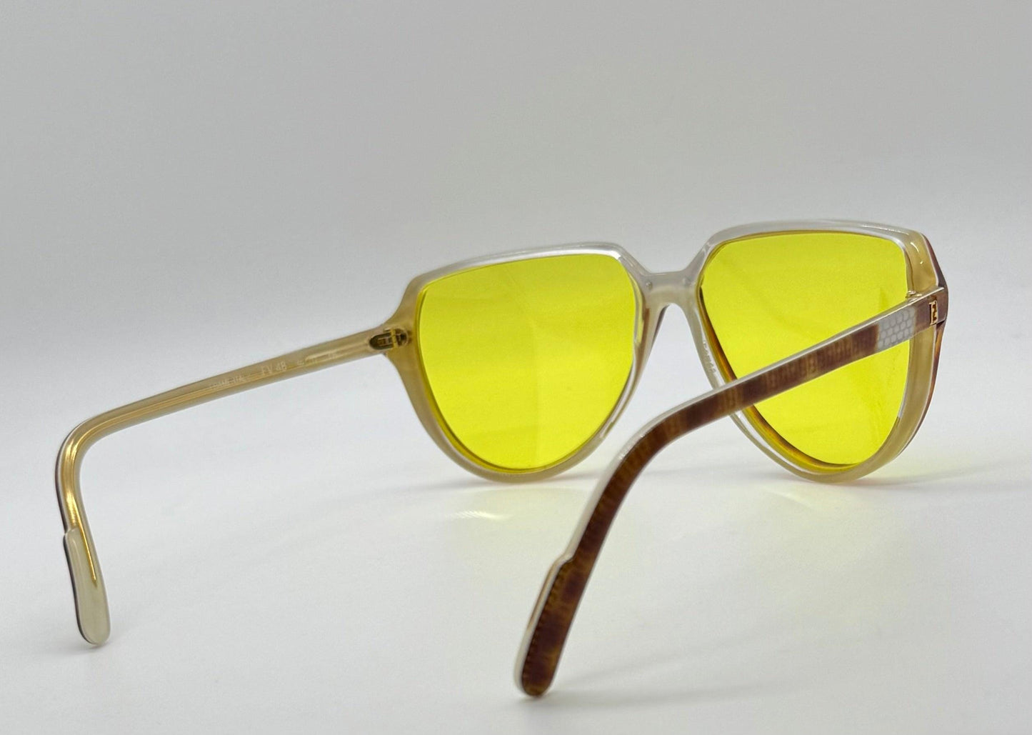 Fendi By Lozza Fv48 Vintage Sunglasses W|New, Custom Yellow Day|Night Tint Lenses