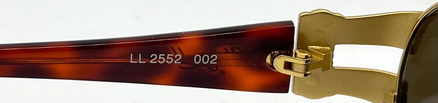 Chagall By Visibilia Ll 2552 002 Vintage Sunglasses – Deadstock Italian Gold & Tortoise-Brown Lenses