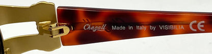 Chagall By Visibilia Ll 2552 002 Vintage Sunglasses – Deadstock Italian Gold & Tortoise-Brown Lenses