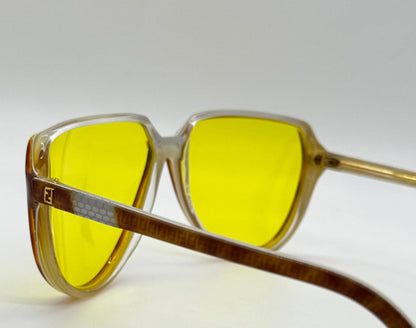Fendi By Lozza Fv48 Vintage Sunglasses W|New, Custom Yellow Day|Night Tint Lenses
