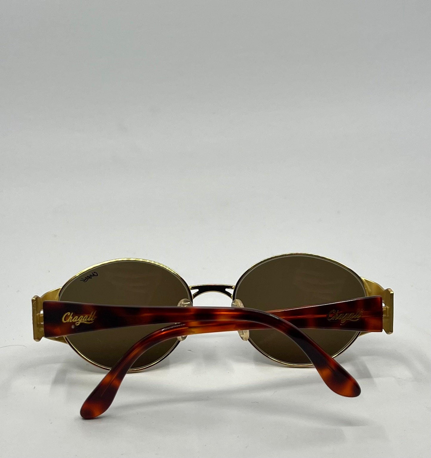 Chagall By Visibilia Ll 2552 002 Vintage Sunglasses – Deadstock Italian Gold & Tortoise-Brown Lenses