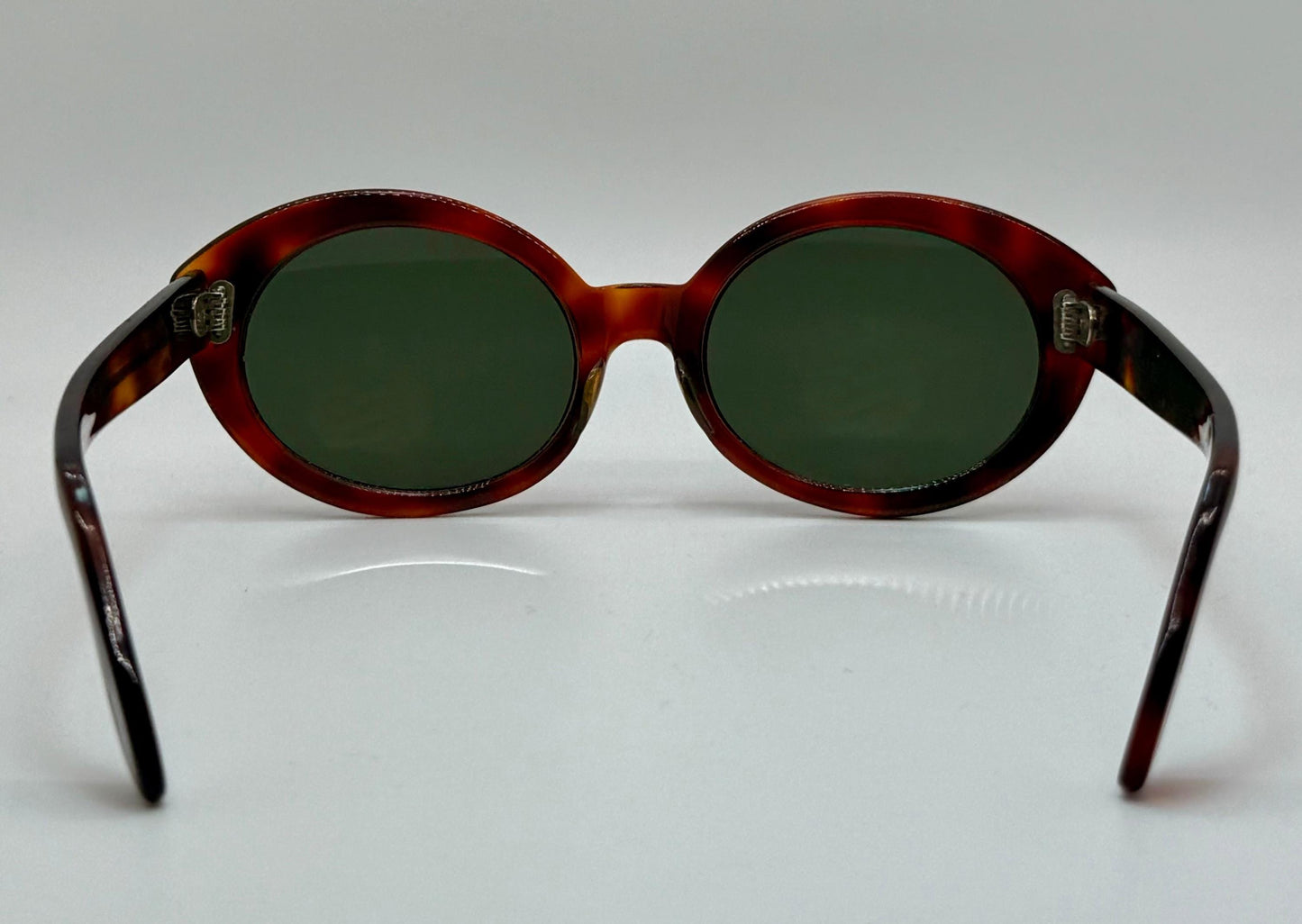 Vintage Sro U.S.A. 5 3|4 - Tortoise Panto Sunglasses With Brand New, Custom Berko'S Designs Evergreen Lenses
