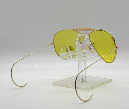B&L Ray-Ban Outdoorsman Aviator-Calichrome Yellow Lenses-5814 Vintage Deadstock-Usa