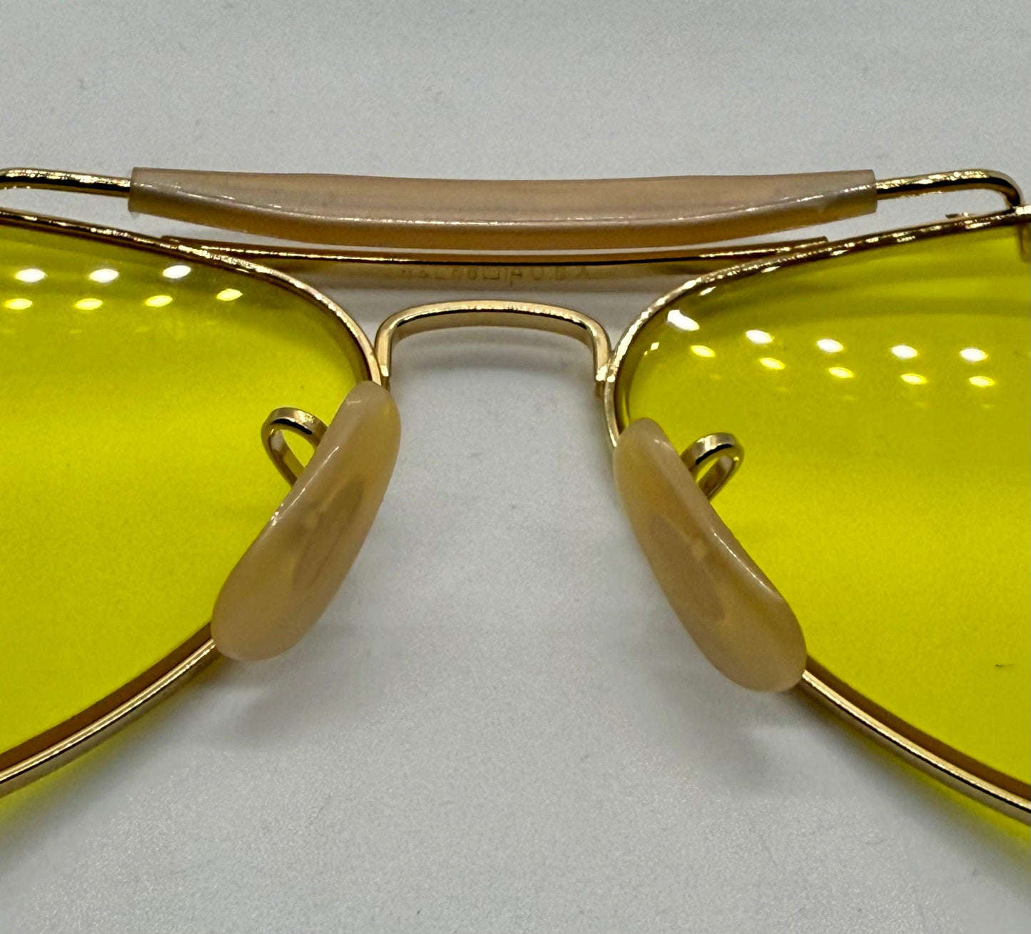 B&L Ray-Ban Outdoorsman Aviator-Calichrome Yellow Lenses-5814 Vintage Deadstock-Usa