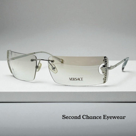 Versace N29|H 030|539 Vintage Rimless Shield Sunglasses-Deadstock|Collectible -Unworn-Italy