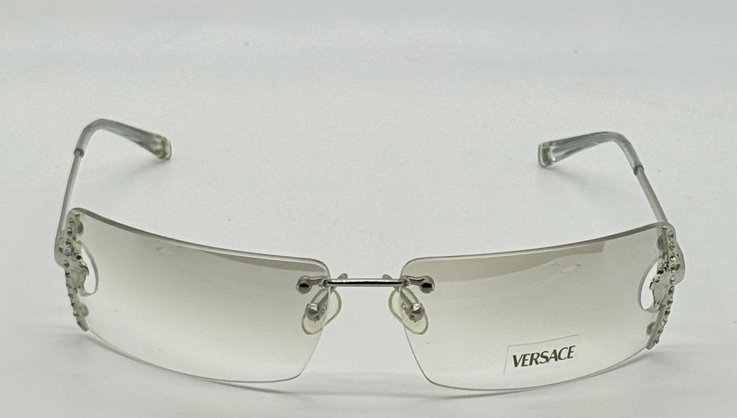 Versace N29|H 030|539 Vintage Rimless Shield Sunglasses-Deadstock|Collectible -Unworn-Italy