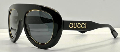 Gucci Gg1152S 001 Black|Gold Sunglasses-Italy-Full Kit Pre-Owned-54Mm