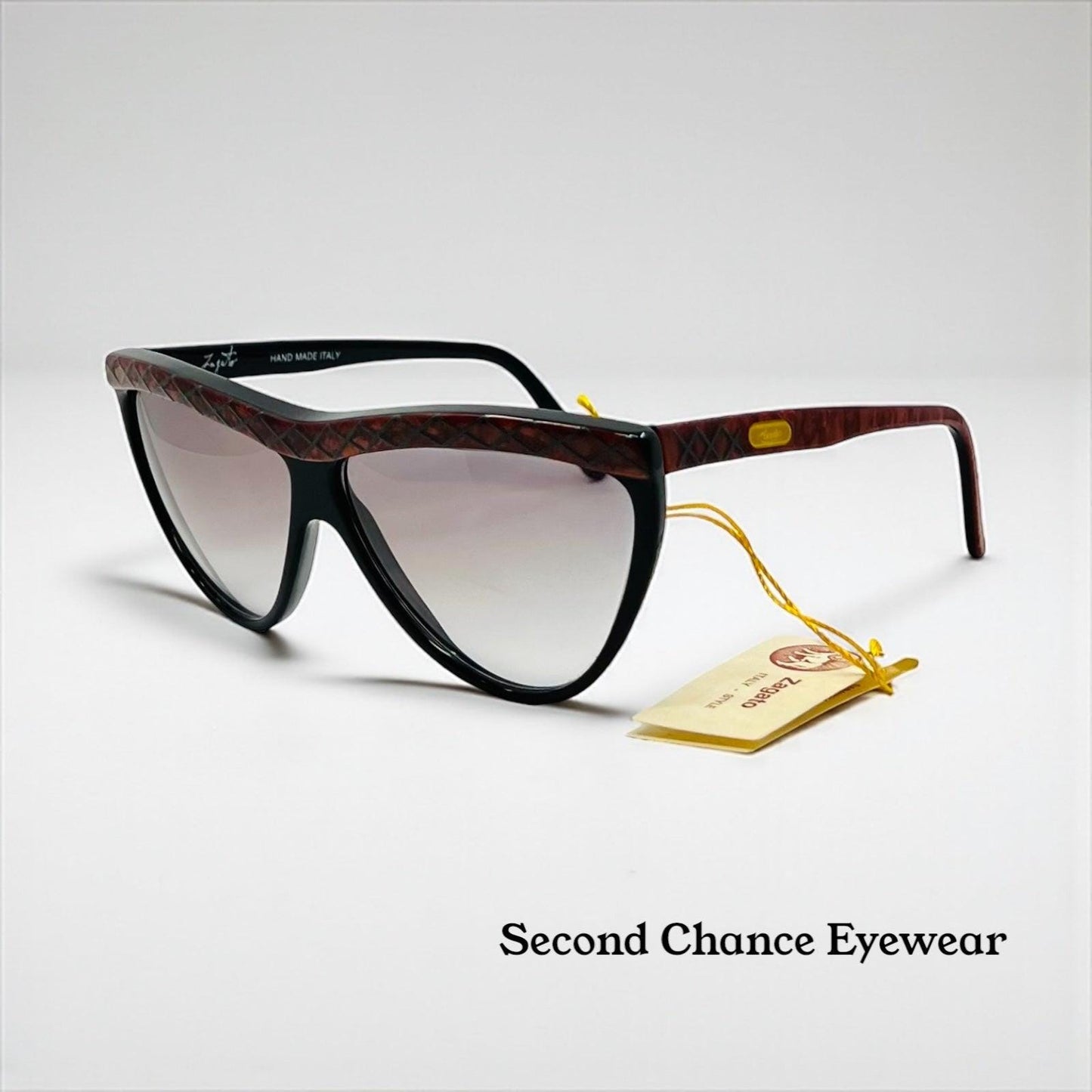 Zagato Drakkar Sunglasses 093 Deadstock Vintage 1980S Handmade Italy Gradient