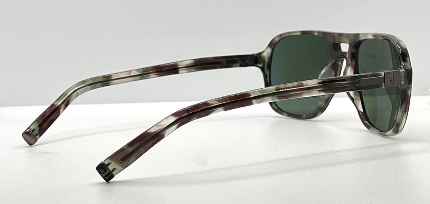 John Varvatos Classic Sunglasses – Camo Horn Acetate – Green Lenses – Bnib