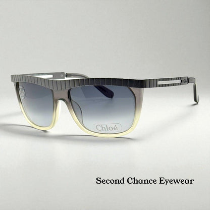 Chloé Cl2186 C01-Vintage Shield Sunglasses-Rare|Unworn-France-58Mm-Grey Gradient