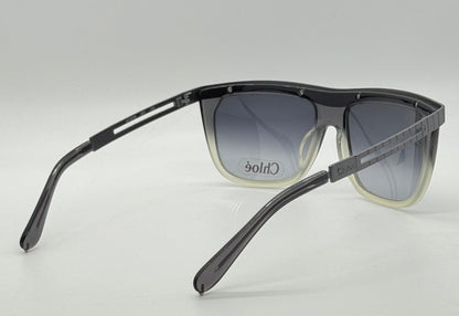 Chloé Cl2186 C01-Vintage Shield Sunglasses-Rare|Unworn-France-58Mm-Grey Gradient