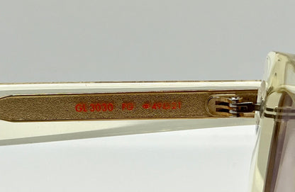 Garrett Leight Gl 3030 Pg Clear|Gold Sunglasses-Brand New|Full Kit W|Mauve Tinted Lenses