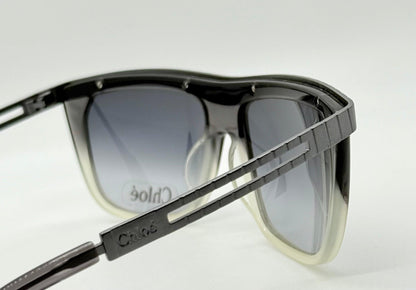 Chloé Cl2186 C01-Vintage Shield Sunglasses-Rare|Unworn-France-58Mm-Grey Gradient