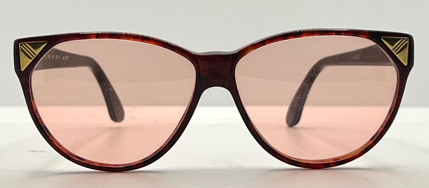 Galileo Pld-14 Vintage Sunglasses W|New, Pink Tint Custom Lenses-57Mm-Italy-Unworn