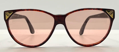 Galileo Pld-14 Vintage Sunglasses W|New, Pink Tint Custom Lenses-57Mm-Italy-Unworn