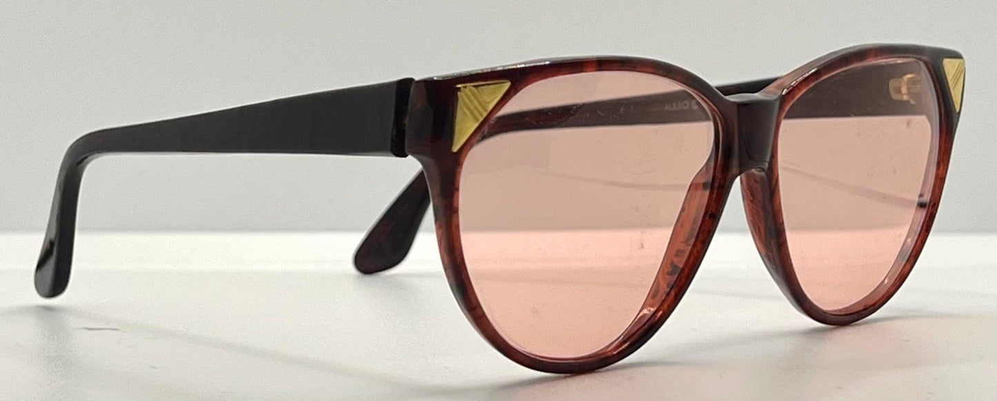 Galileo Pld-14 Vintage Sunglasses W|New, Pink Tint Custom Lenses-57Mm-Italy-Unworn