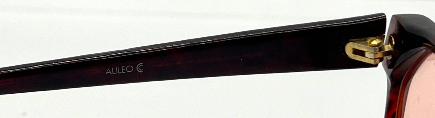 Galileo Pld-14 Vintage Sunglasses W|New, Pink Tint Custom Lenses-57Mm-Italy-Unworn