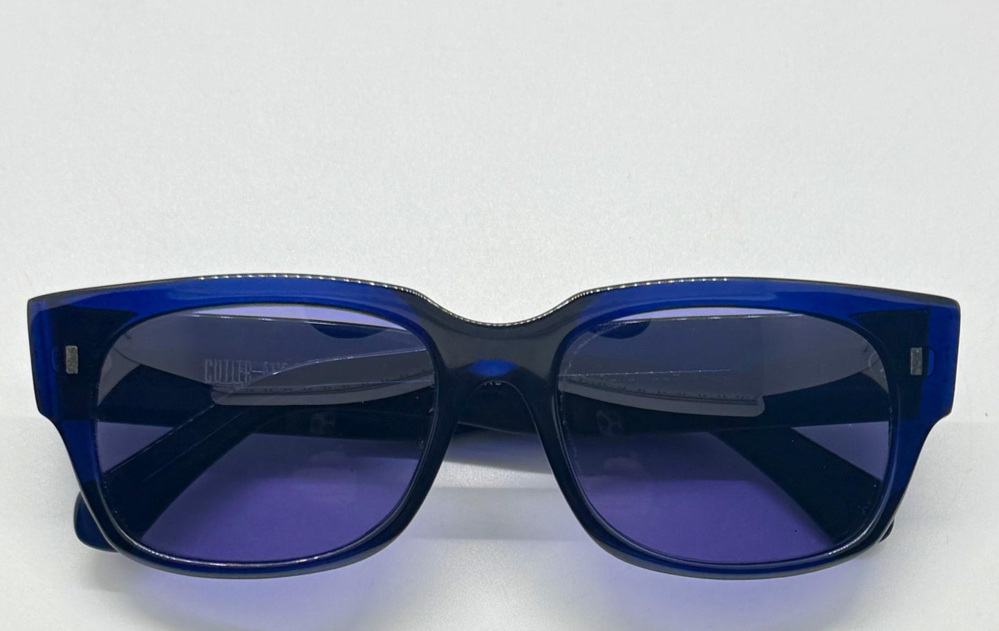 Cutler And Gross M1016 Cnb Sunglasses W|New Solid Soft Plum|Purple Tint Custom Lenses-Rare Blue-56Mm-Handmade In Italy