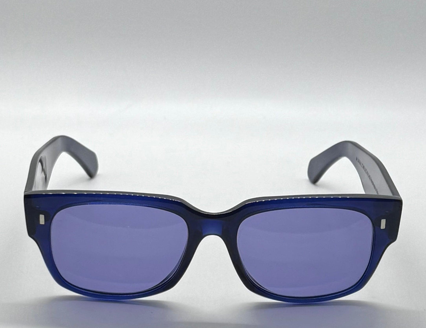 Cutler And Gross M1016 Cnb Sunglasses W|New Solid Soft Plum|Purple Tint Custom Lenses-Rare Blue-56Mm-Handmade In Italy