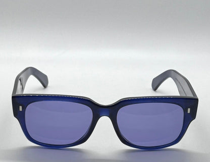 Cutler And Gross M1016 Cnb Sunglasses W|New Solid Soft Plum|Purple Tint Custom Lenses-Rare Blue-56Mm-Handmade In Italy